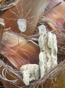 two white sea glass friends