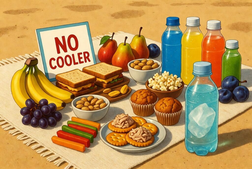 No cooler cheap beach picnic ideas